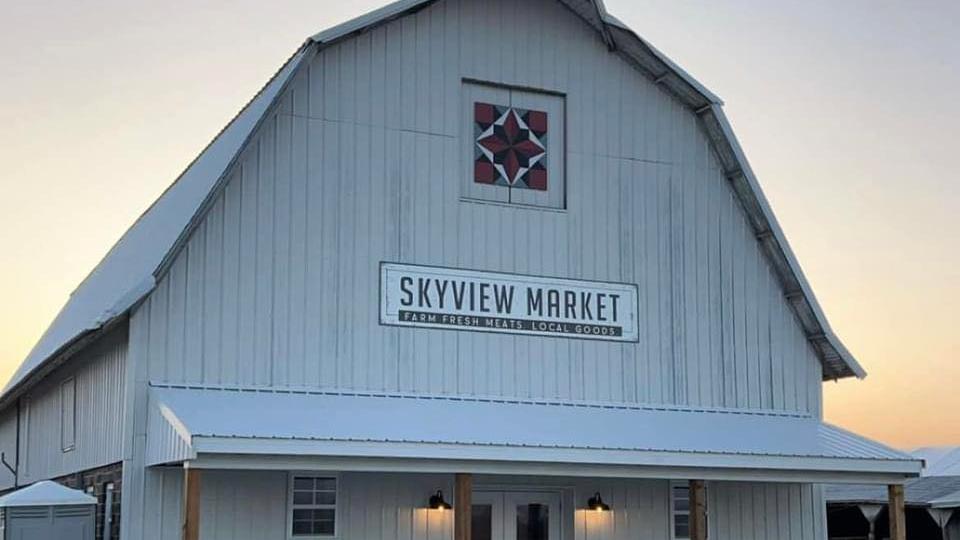 Sky View Market stands ready for visitors.
