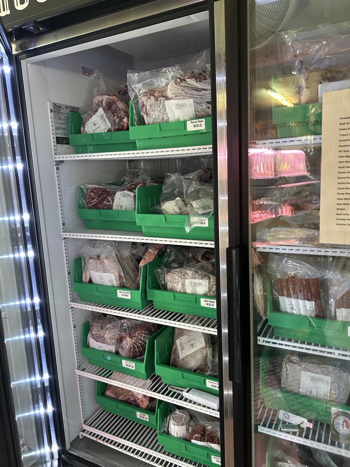 Retail freezer at our shop