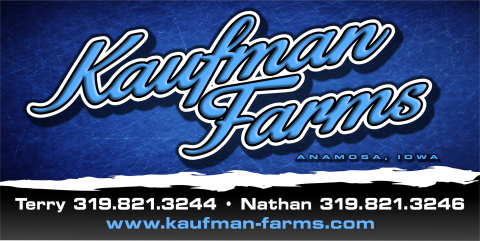 Kaufman Farms, 7173 County Road X40, Anamosa IA 52205   www.kaufman-farms.com    Facebook: Kaufman Farms      tskaufman@netins.net