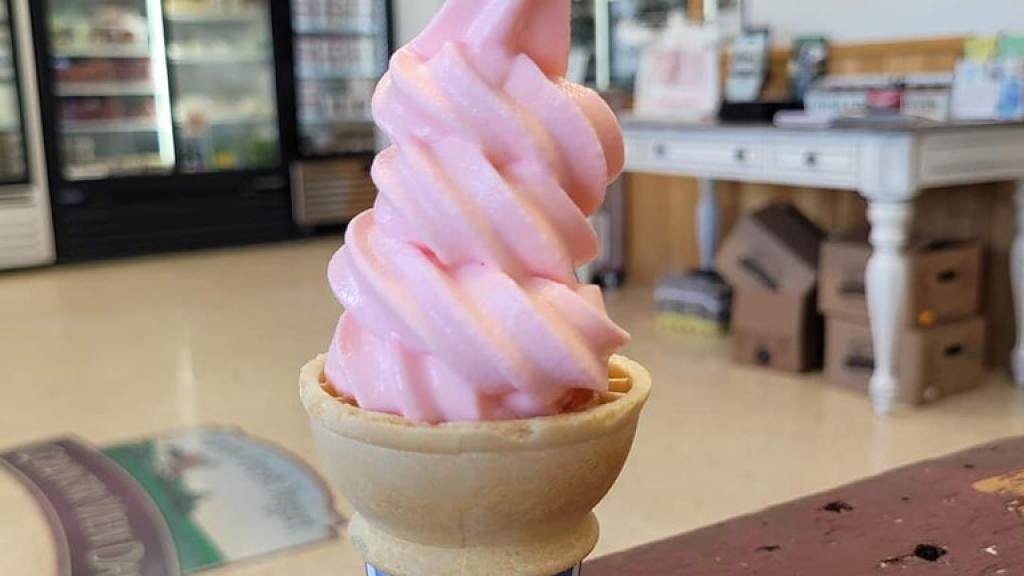 Soft-serve frozen yogurt is available throughout the year.