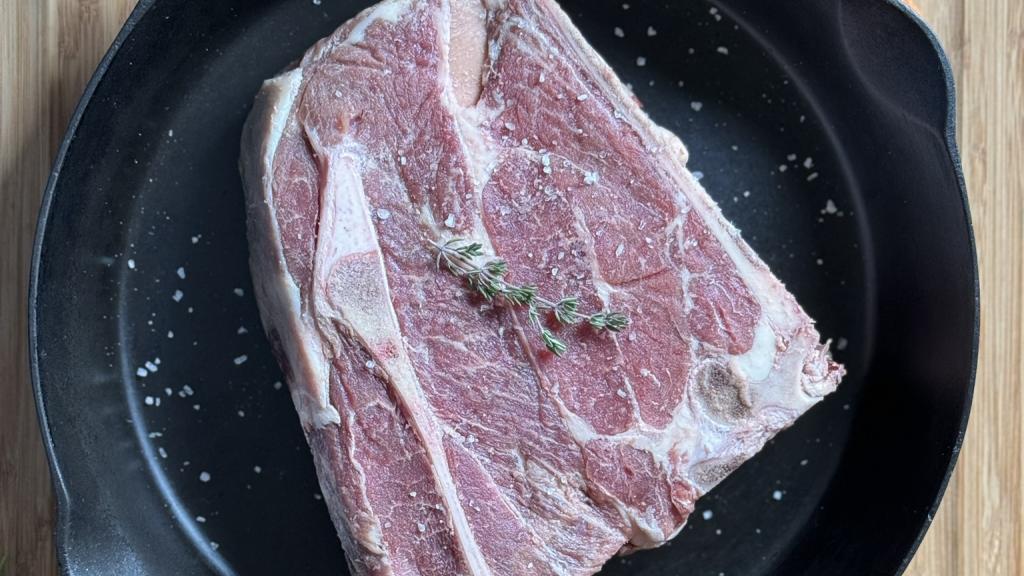 chuck roast in a cast iron pan