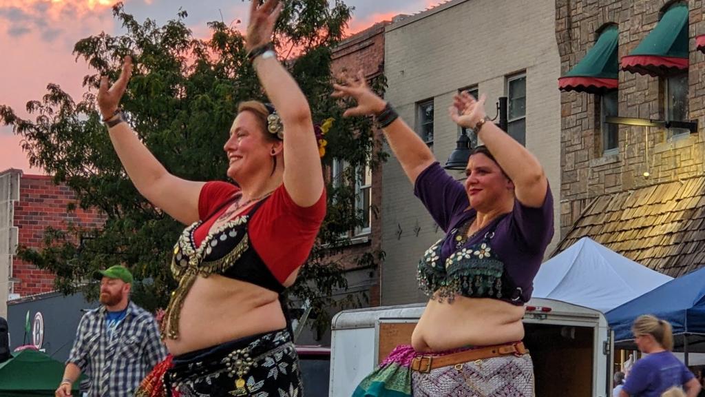 Belly Dancers at the Valley Junction Farmers Market